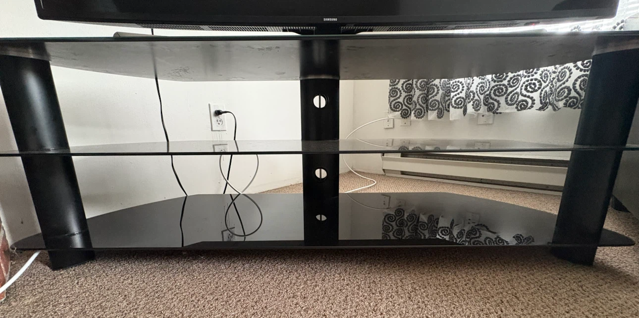 Black glass tv stand - photo 2