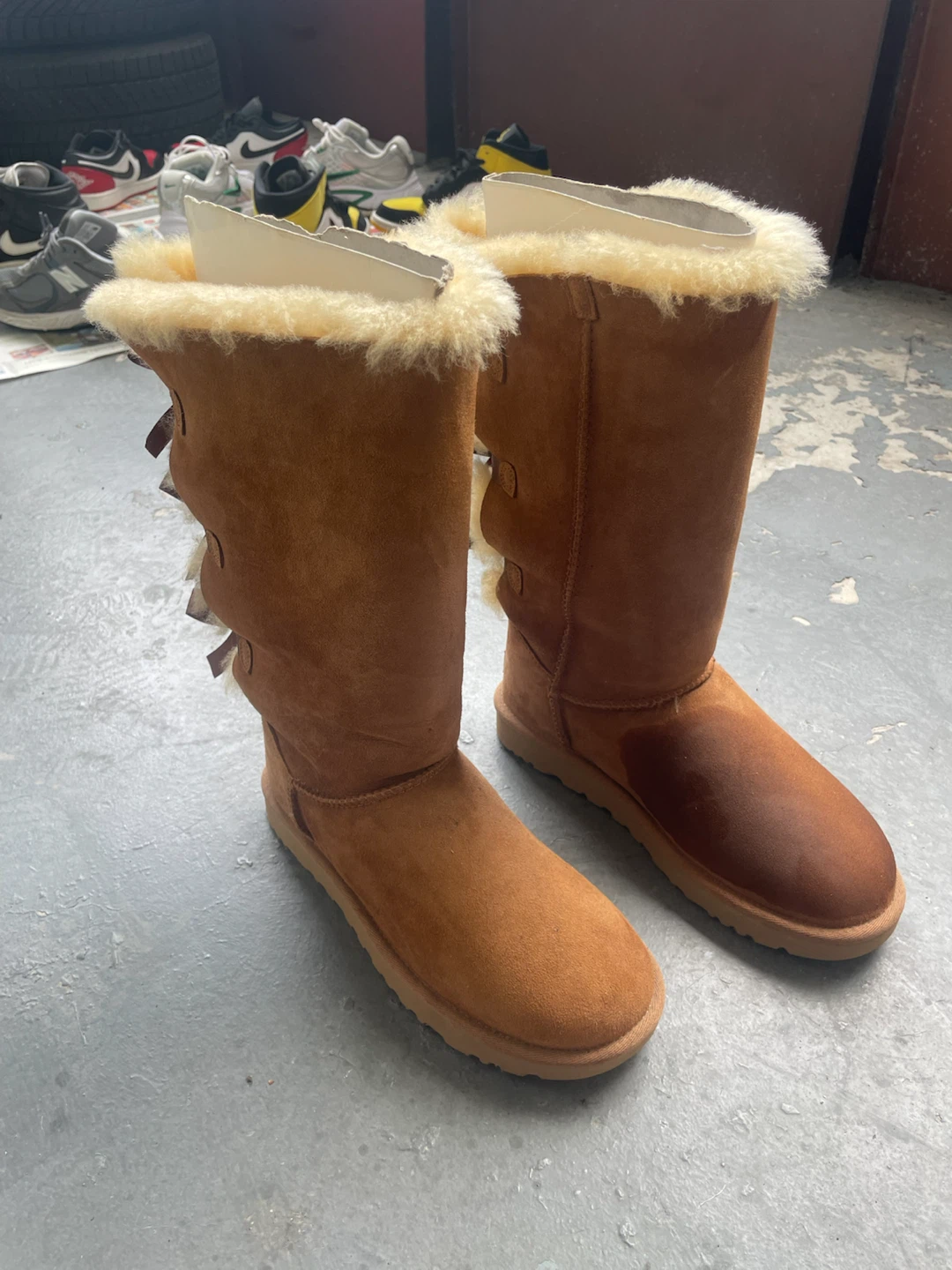REAL UGG Tall Bow Boots Chestnut