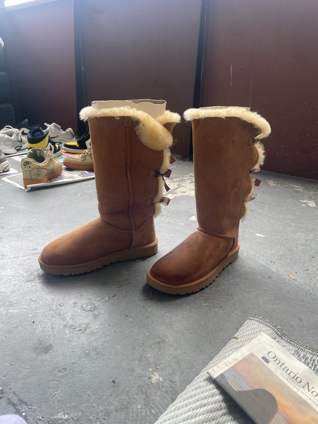 REAL UGG Tall Bow Boots Chestnut - photo 4