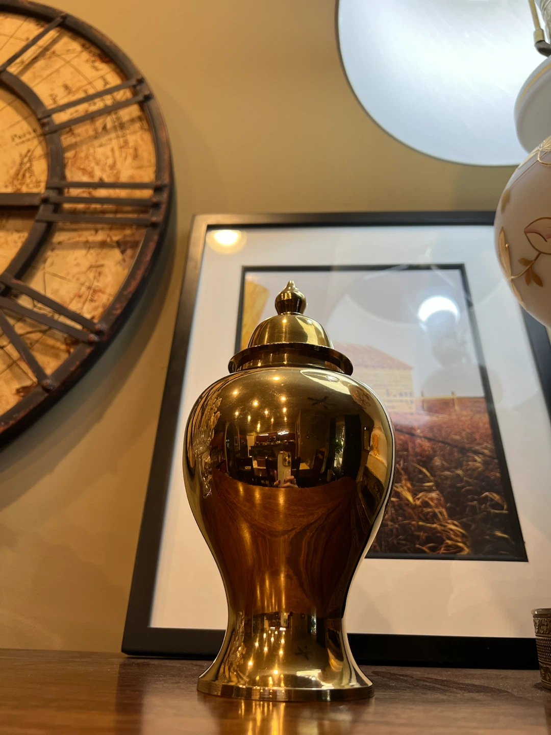 Vintage Brass Lidded Ginger Jar - photo 2
