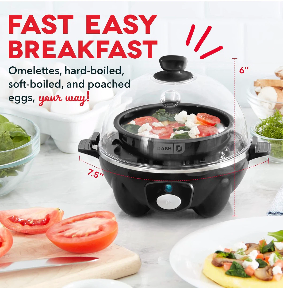 Dash Rapid Egg Cooker Black - photo 3
