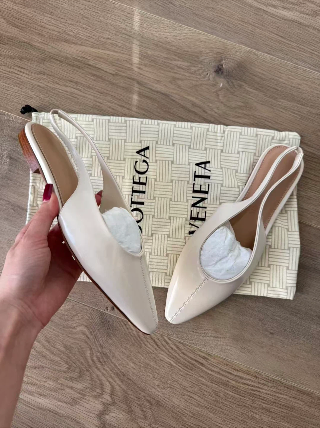 Brand New Cream Slingback Flats BV