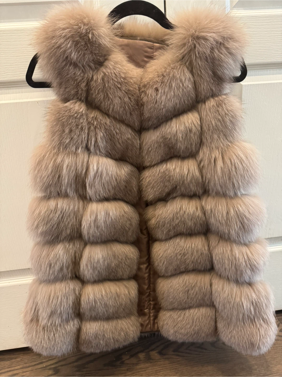 Beige Faux Fur Vest