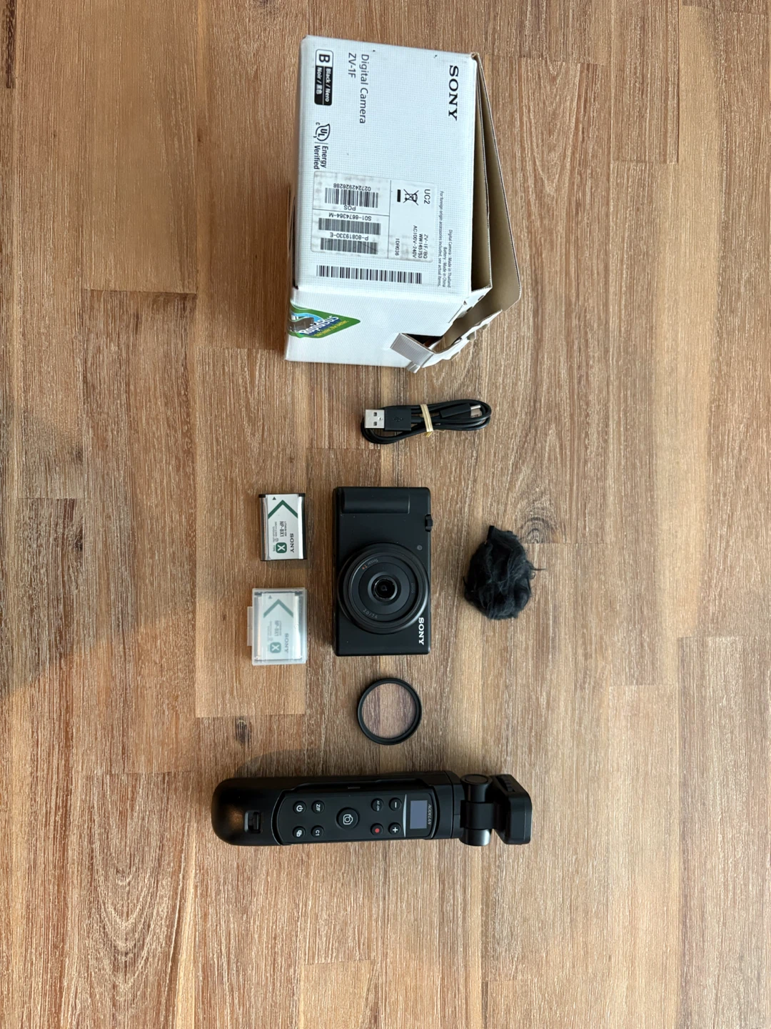 Sony ZV-1F Digital Camera with Grip and Accessories