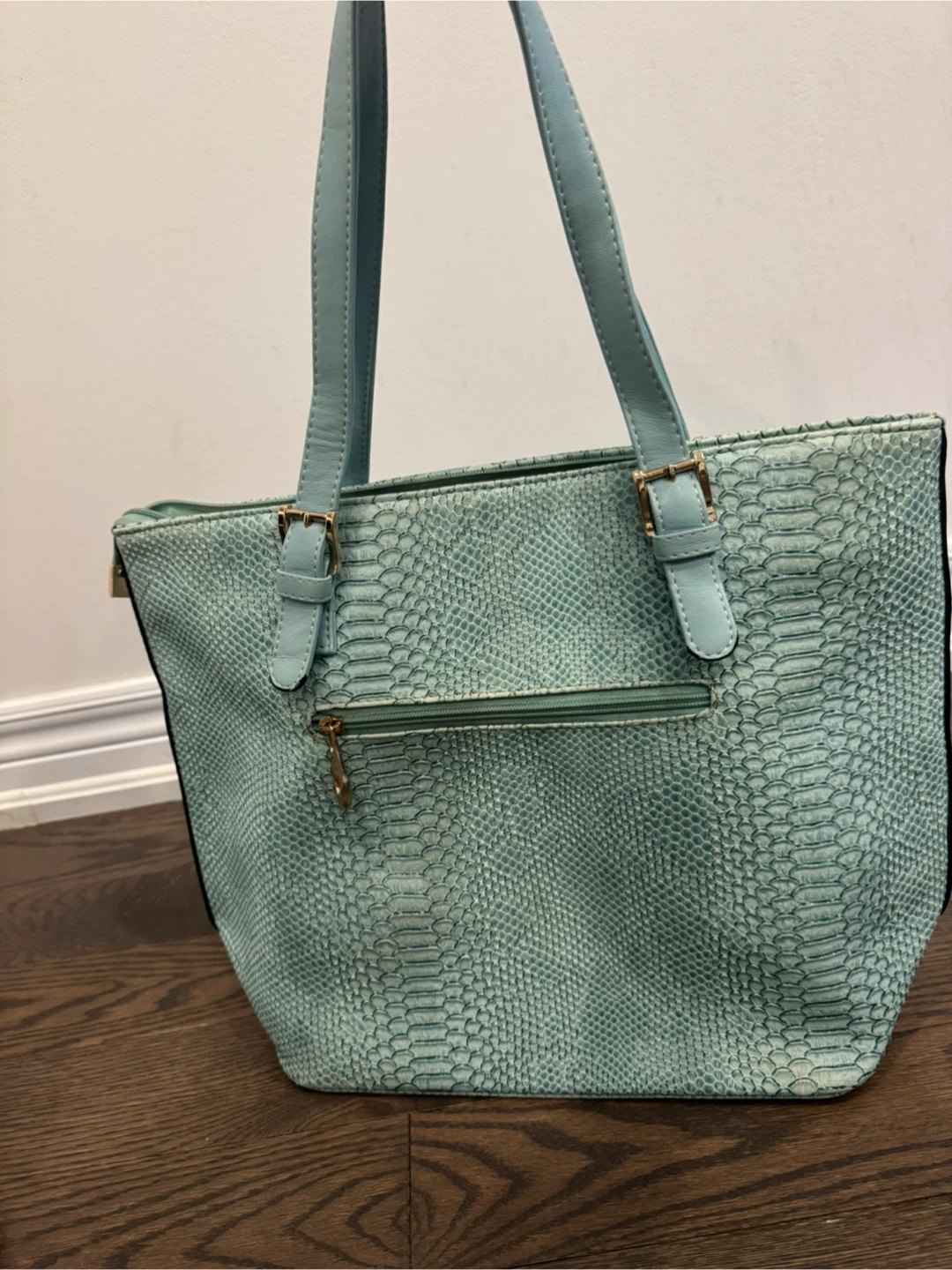 Michael Kors Teal Snakeskin Tote Bag - photo 2