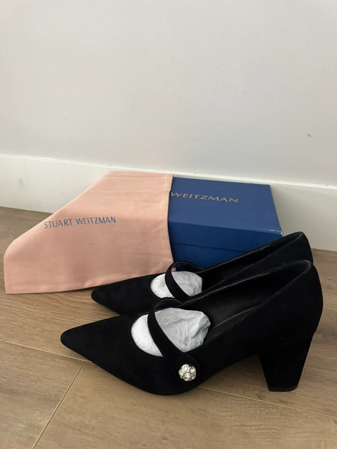 NEW  Suede Mary Jane Block Heels - photo 3