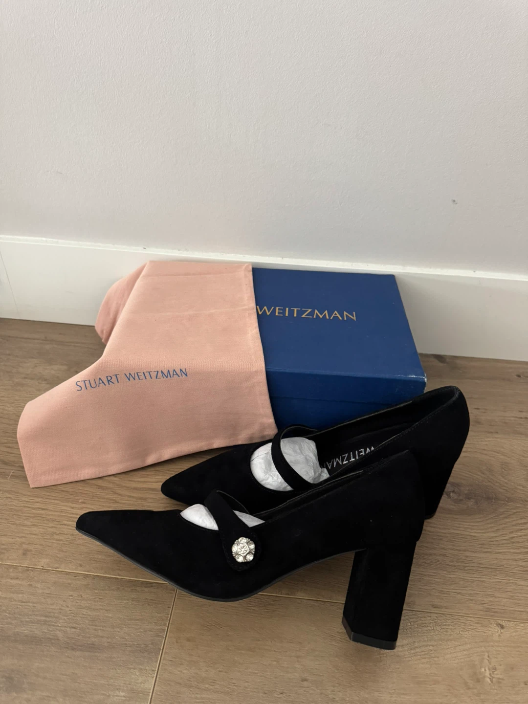 NEW  Suede Mary Jane Block Heels - photo 2