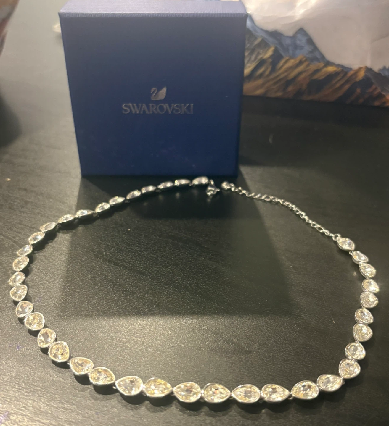 Swarovski Pear Cut Crystal Choker Necklace