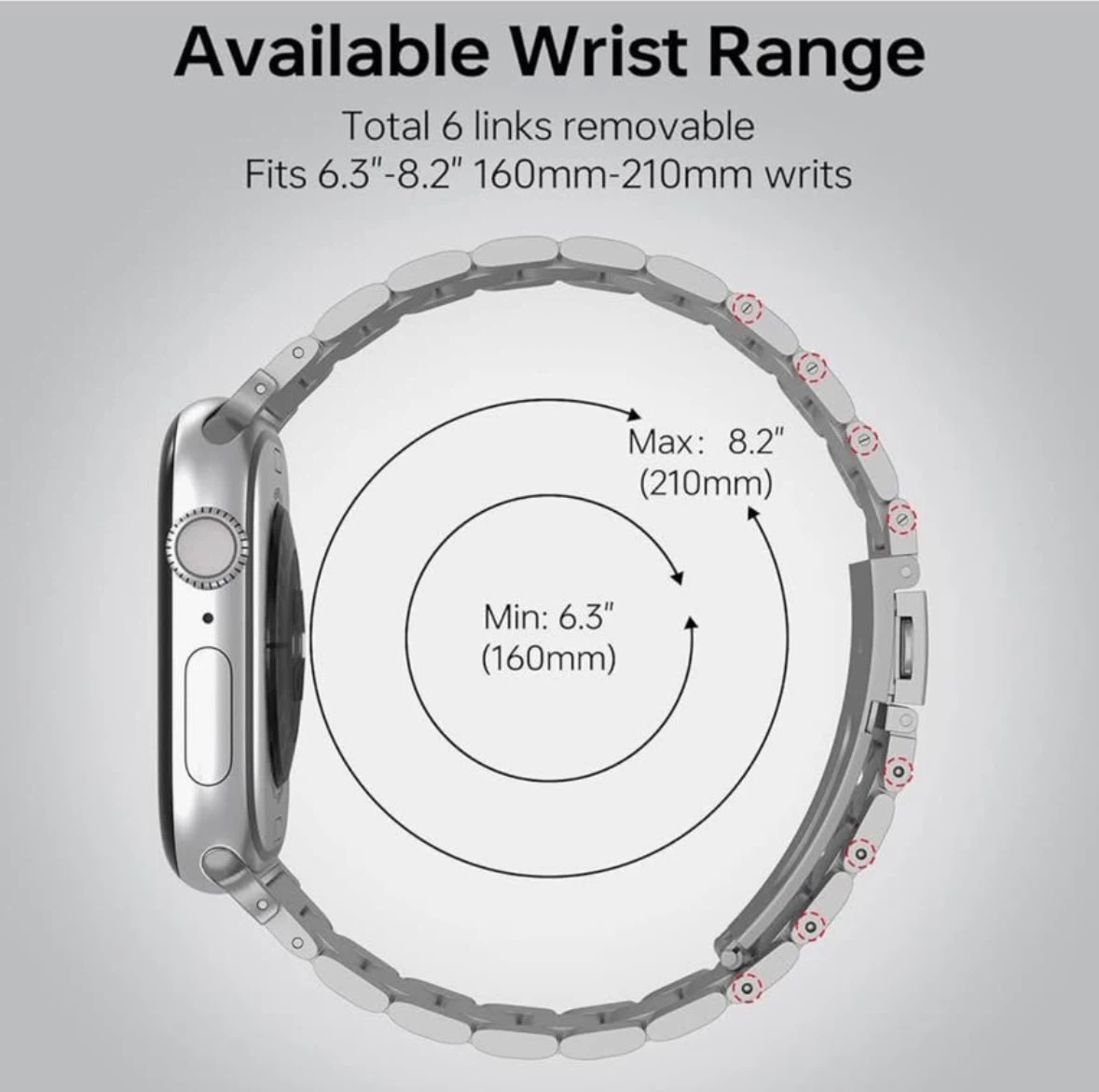 Stainless Steel Strap Compatible (45mm, 44mm, 42mm) - photo 4