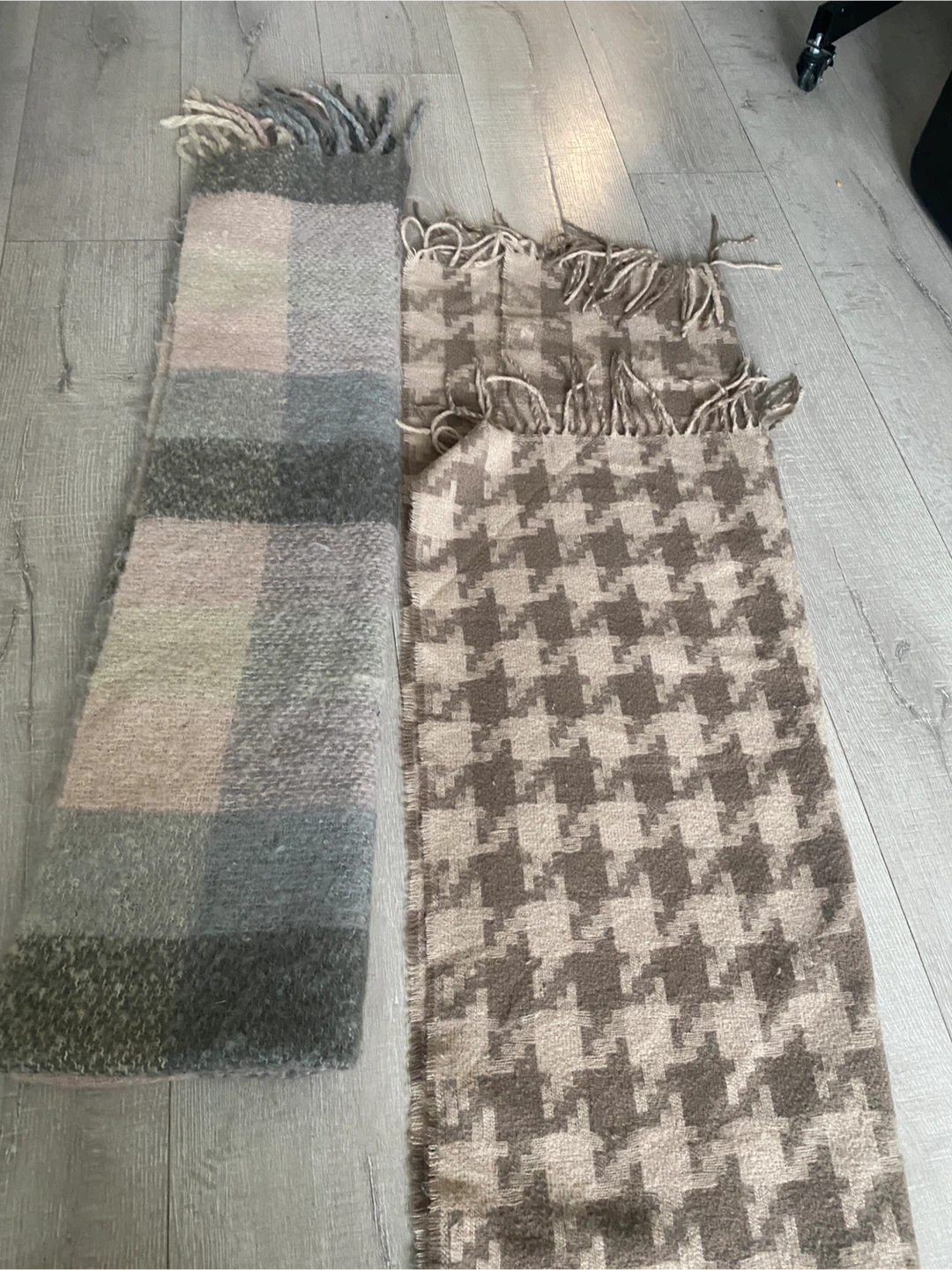 Houndstooth and Plaid Scarves