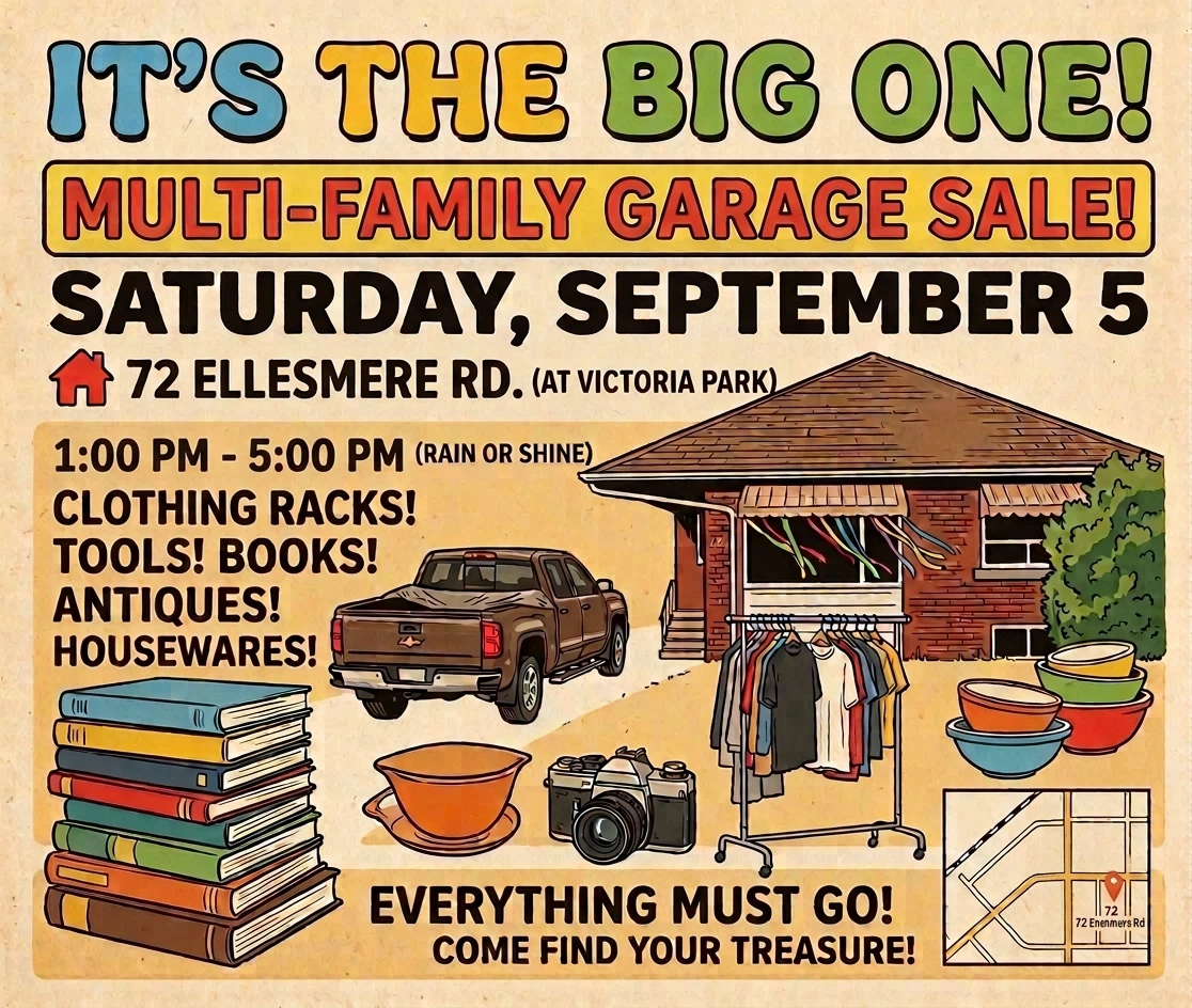 Garage Sale Sat 9/5 — Appliances, Tools, Furniture & More