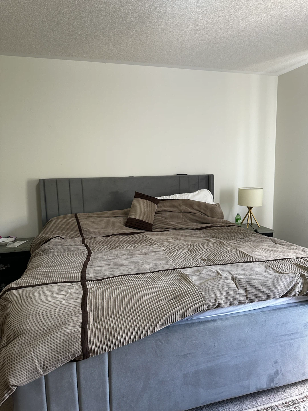 Grey Upholstered Bed Frame