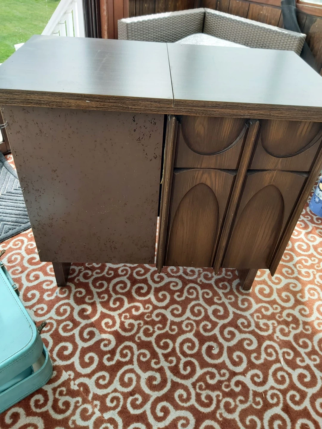 Vintage Mid-Century Sewing Cabinet