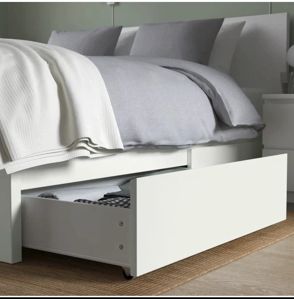 IKEA MALM Underbed Drawers - White