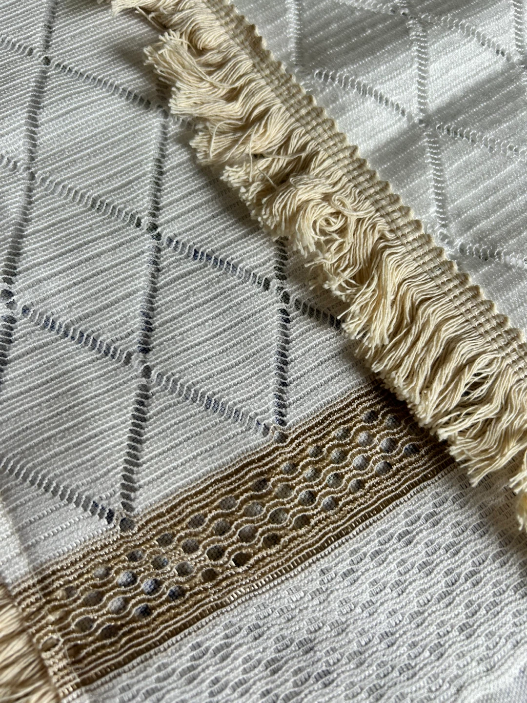 Cream and Tan Decorative Table Runner - photo 4