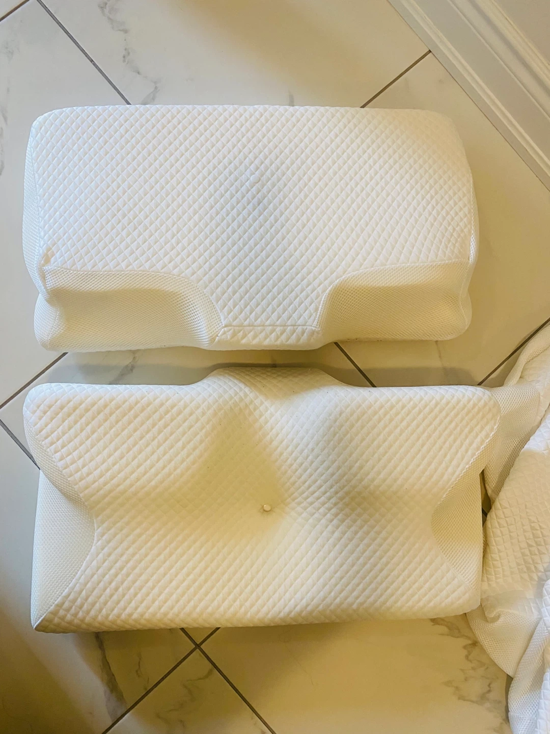 Two Ergonomic Memory Foam Pillows
