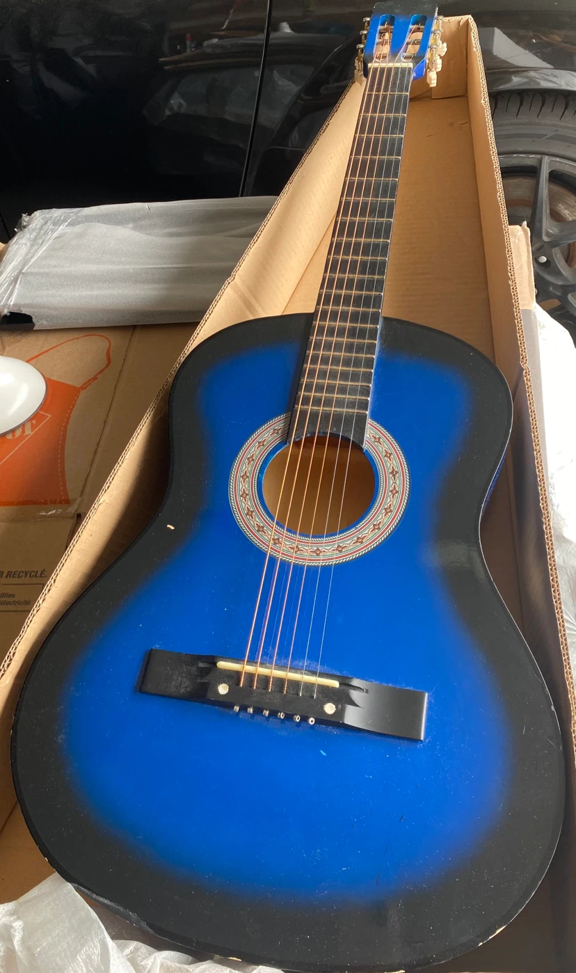 Blue Acoustic Guitar