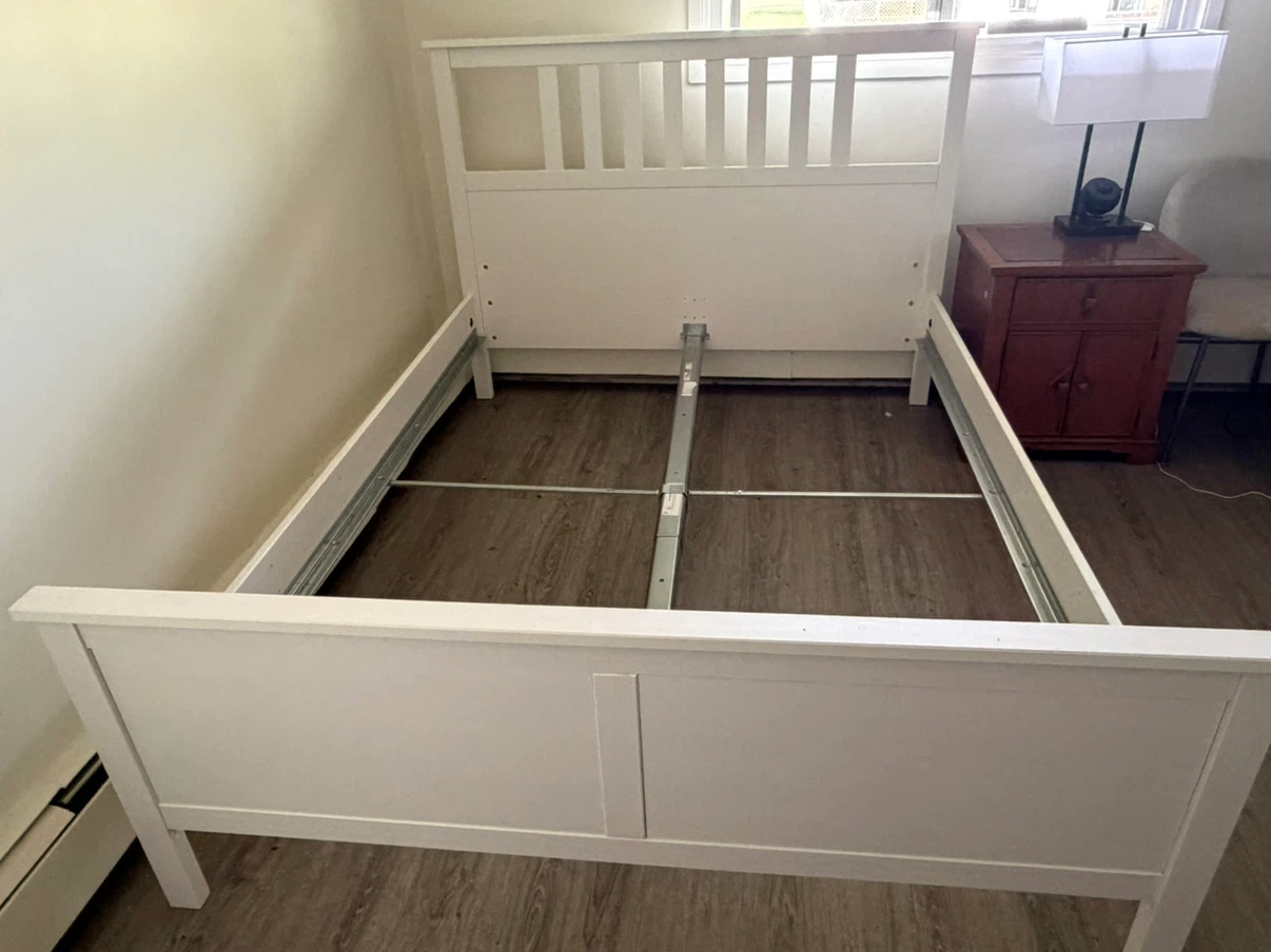 Queen sized white IKEA Bed Frame