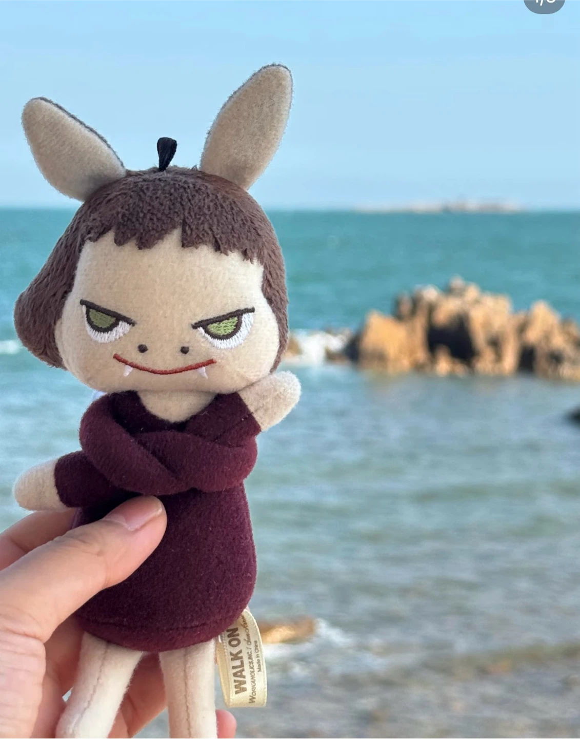 Yoshitomo Nara Walk On Plush Keychain