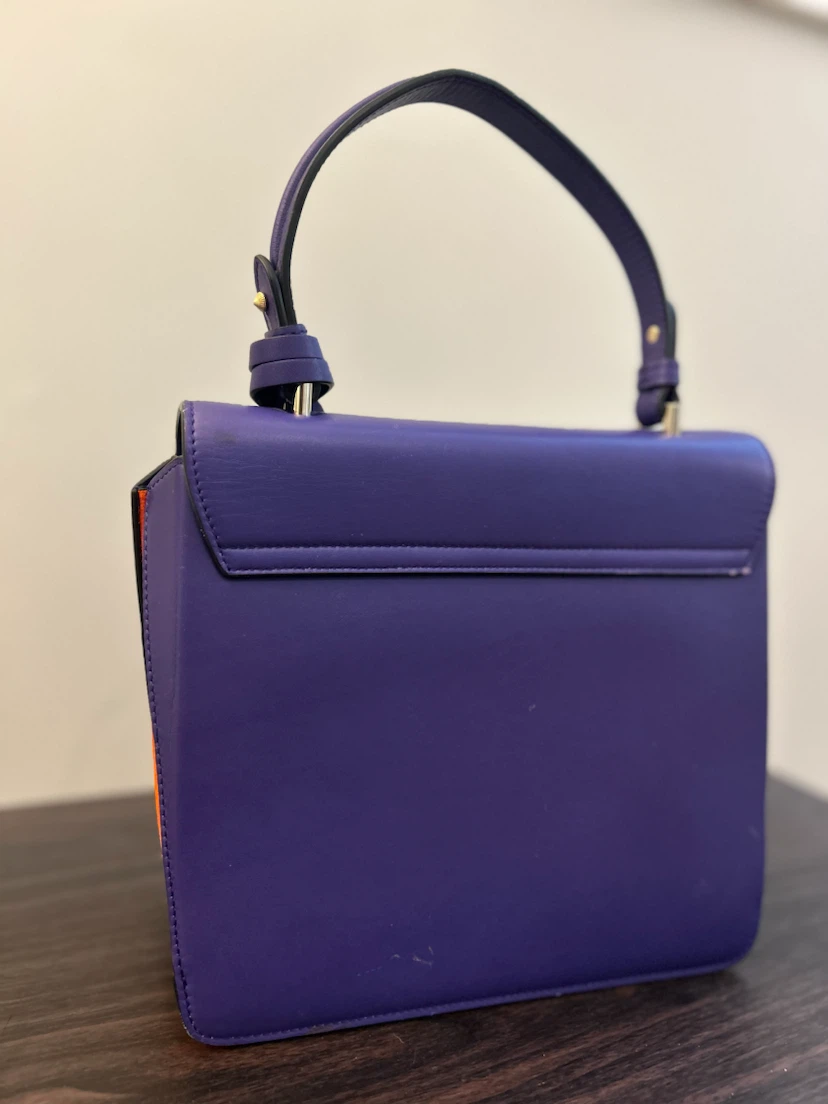 Versace Purple Leather Handbag - photo 3