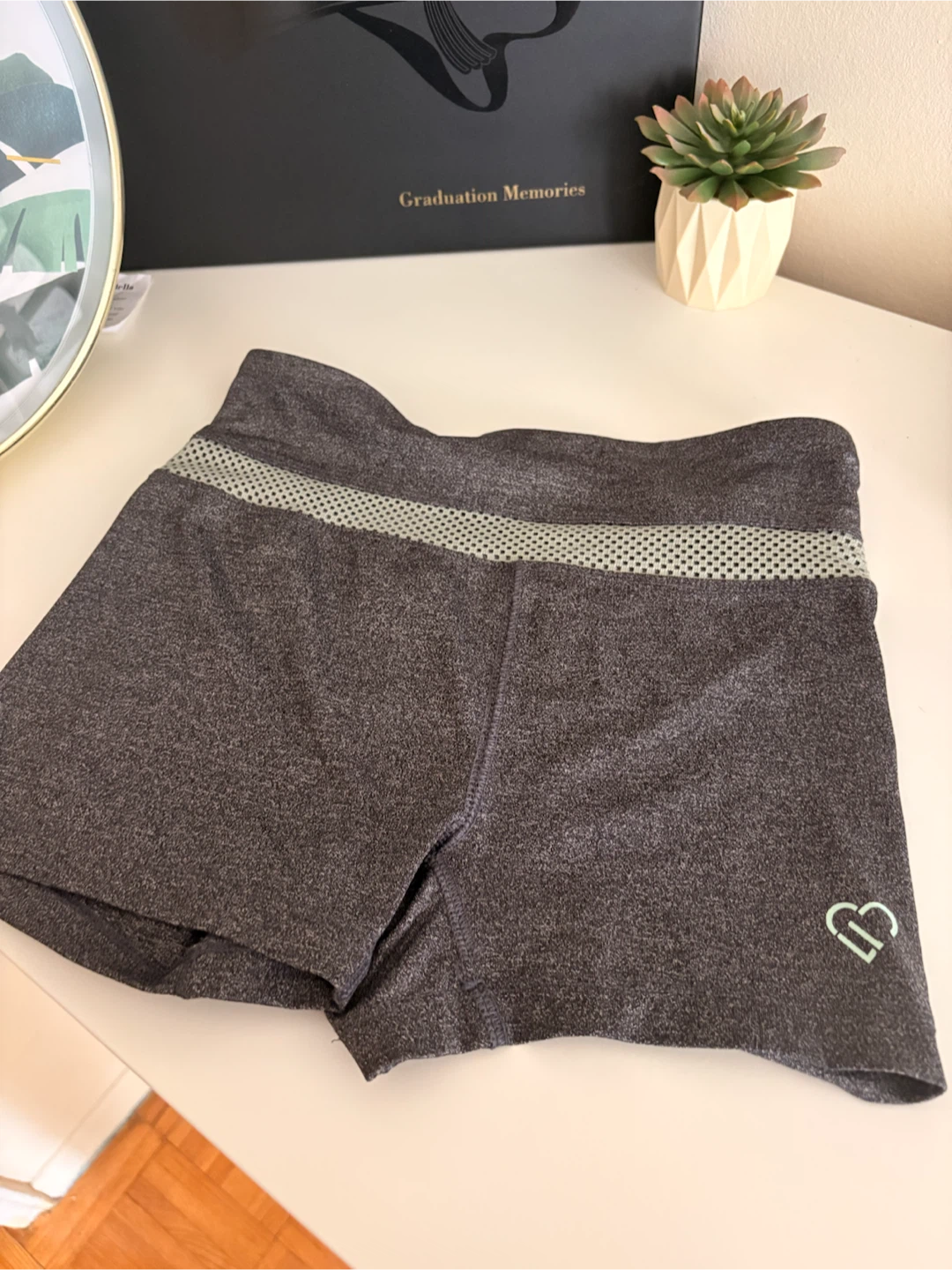 Live Love Dream Grey Athletic Shorts