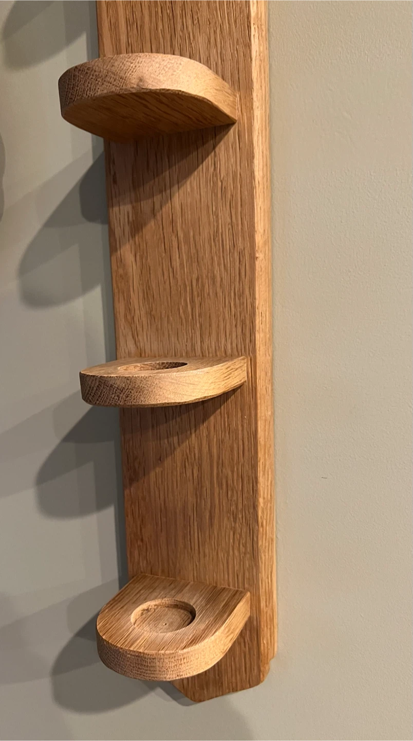 Solid White Oak Vertical Display Shelf/Rack - photo 2