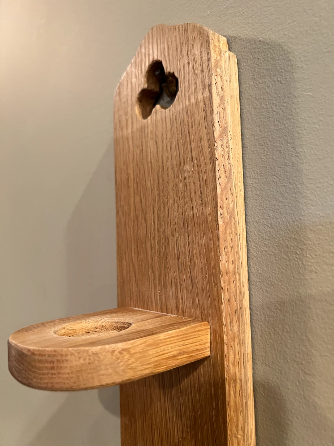 Solid White Oak Vertical Display Shelf/Rack - photo 3