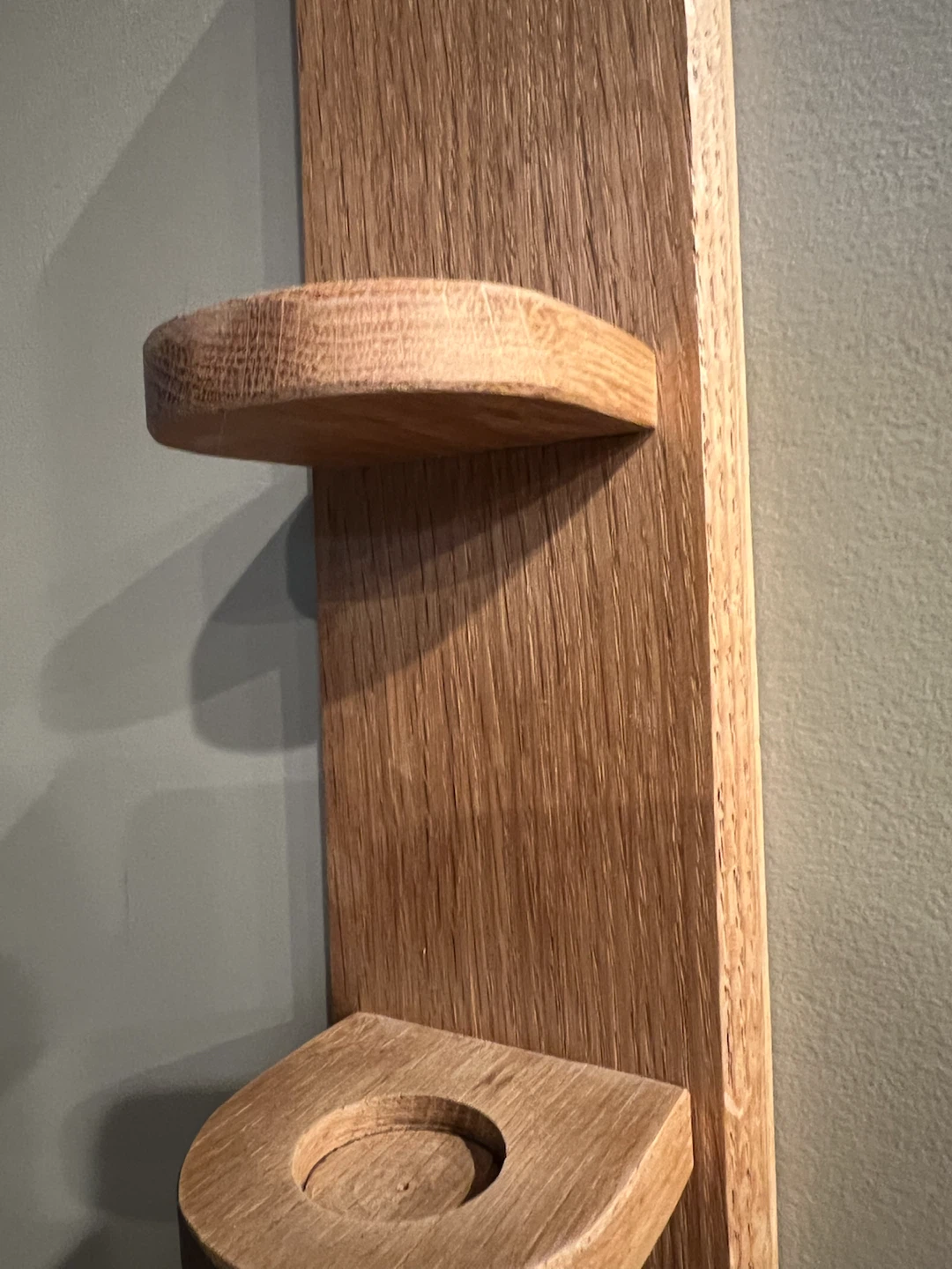 Solid White Oak Vertical Display Shelf/Rack - photo 5