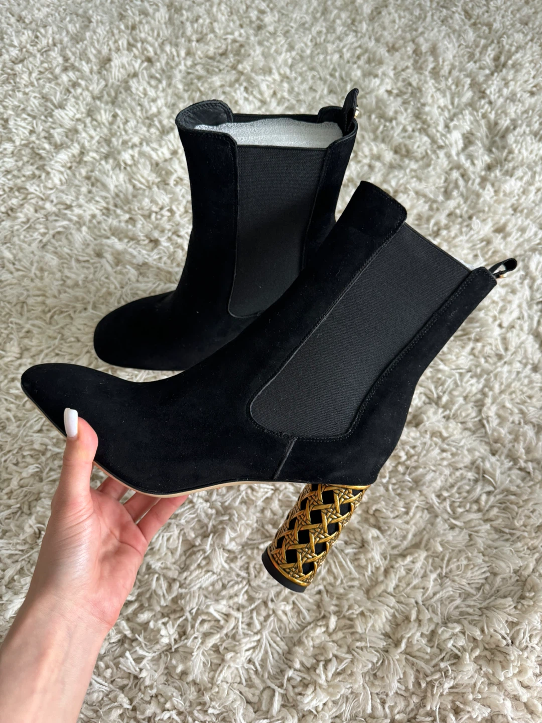 Black Suede Ankle Boots Size