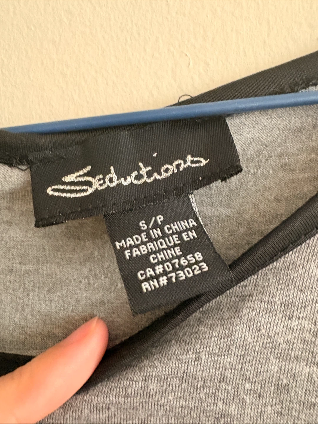 Seductions Grey and Black Long Sleeve Top - photo 4