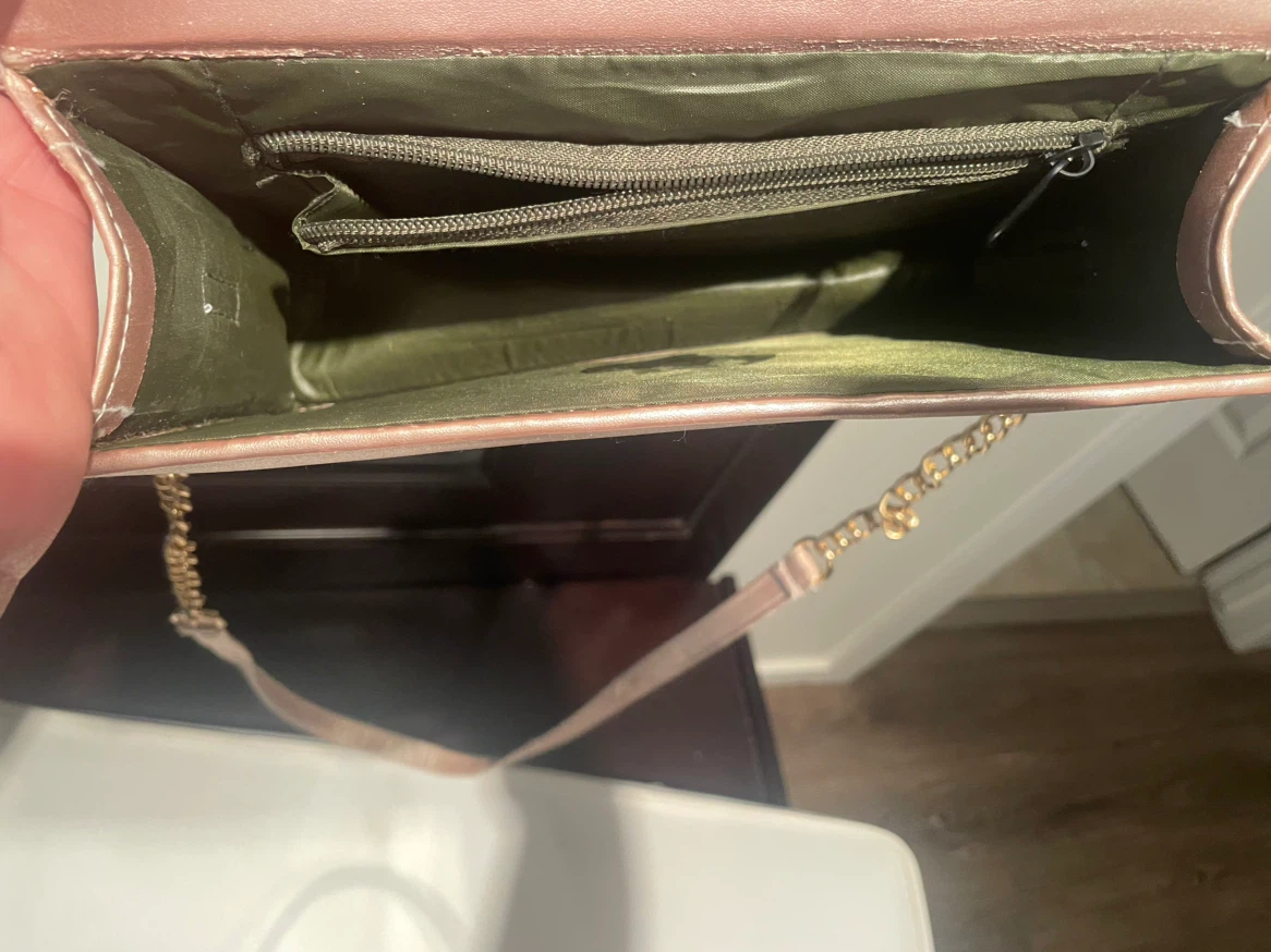 Charles & Keith Rose Gold Crossbody Bag - photo 2
