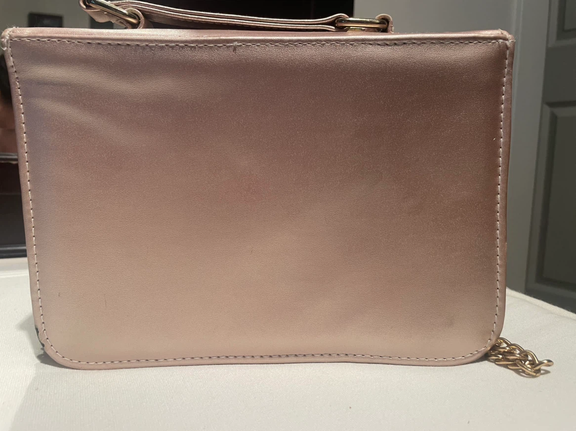 Charles & Keith Rose Gold Crossbody Bag - photo 5