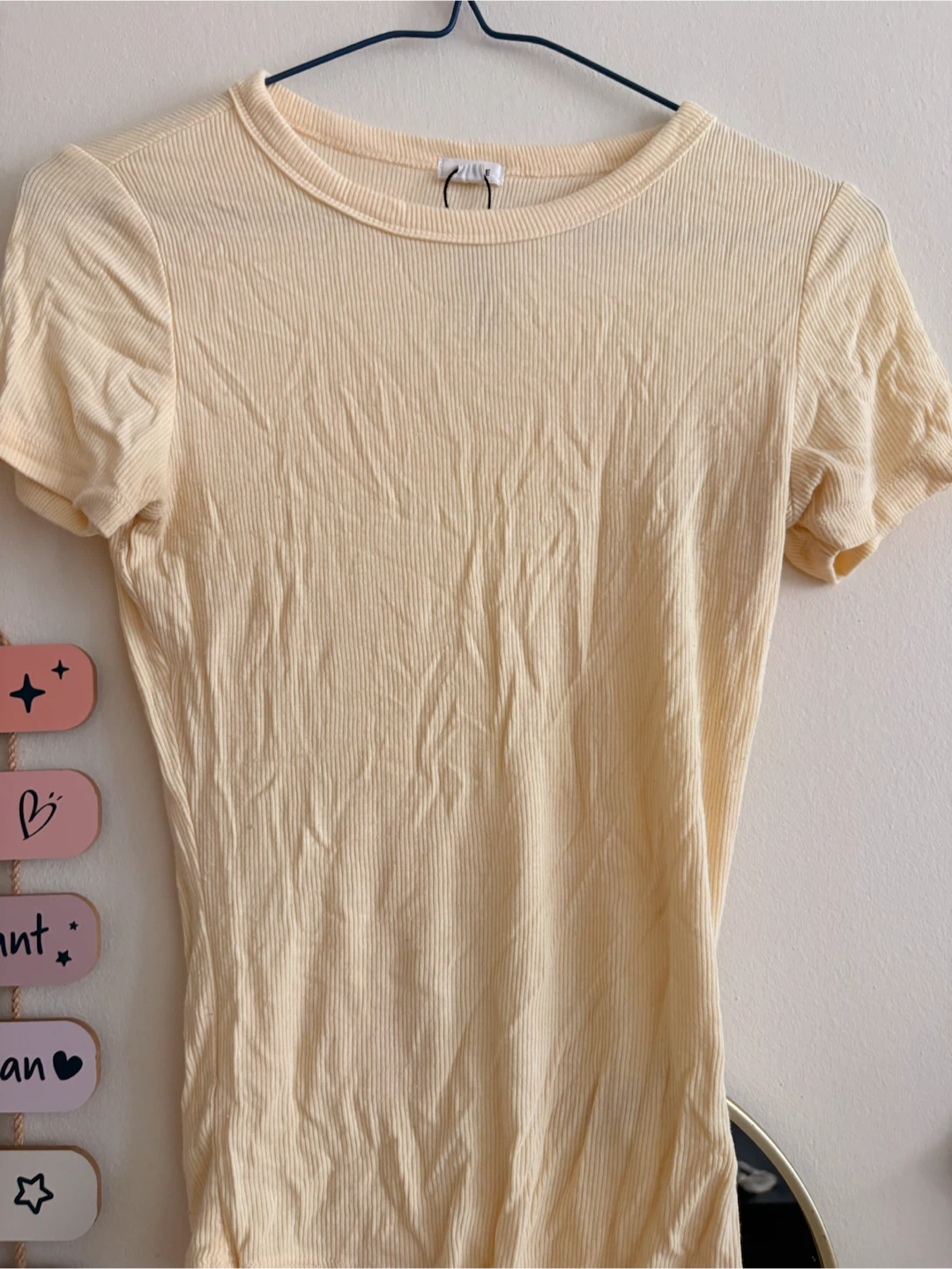 Garage Ribbed T-Shirt - Pale Yellow - TP/XS - photo 2