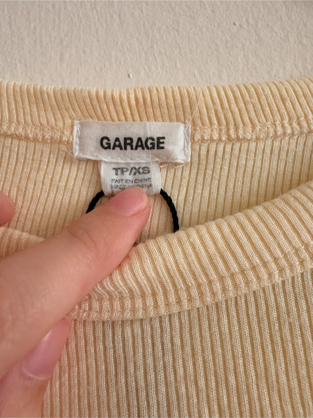 Garage Ribbed T-Shirt - Pale Yellow - TP/XS - photo 3