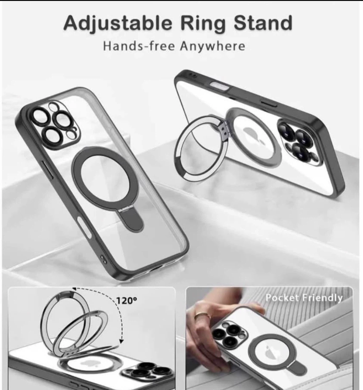 Magnetic for iPhone 16 Pro Case with Stand - photo 2