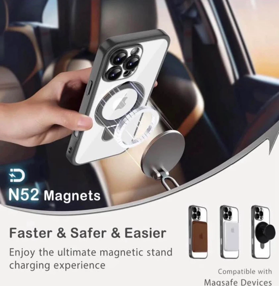 Magnetic for iPhone 16 Pro Case with Stand - photo 3