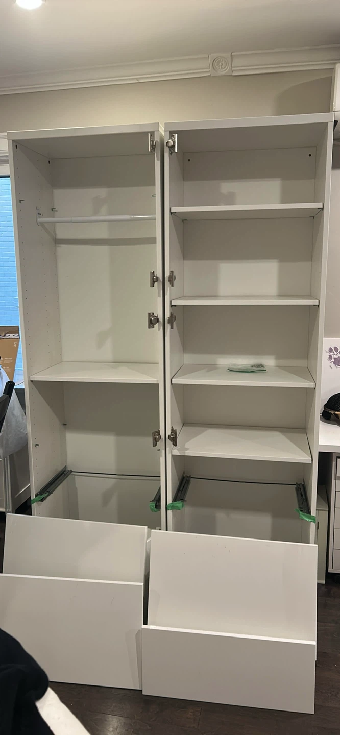 Besta wardrobe with drawers - photo 4