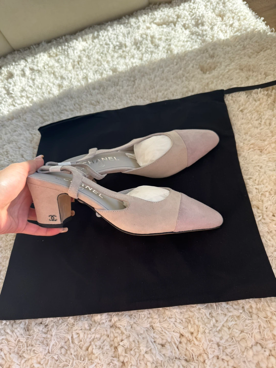 Chanel Suede Slingback Heels - photo 2