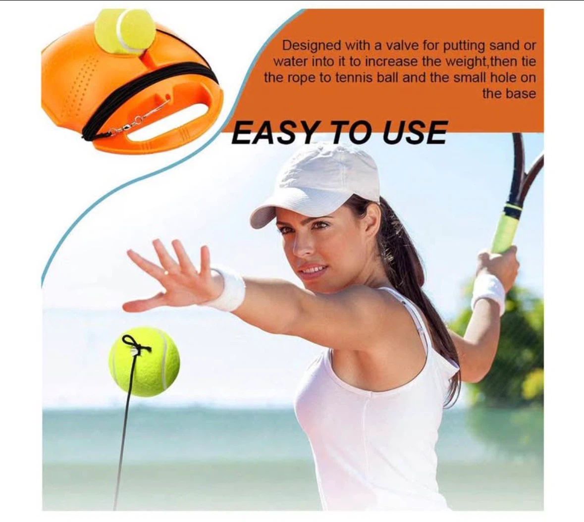 Tennis Trainer Rebound Ball, Tennis Ball Trainer, with 3 String - photo 5