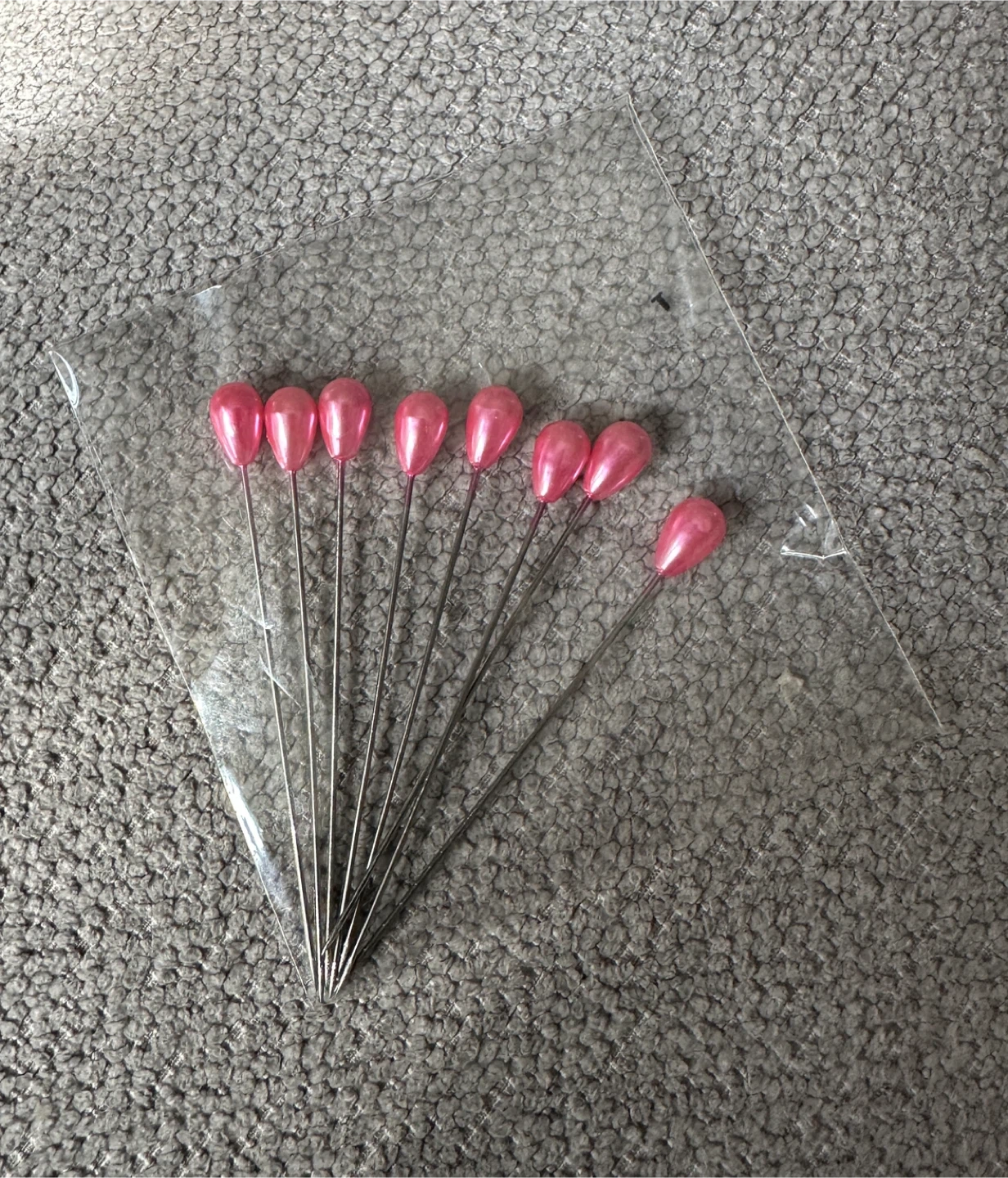Pink Pearl Head Pins