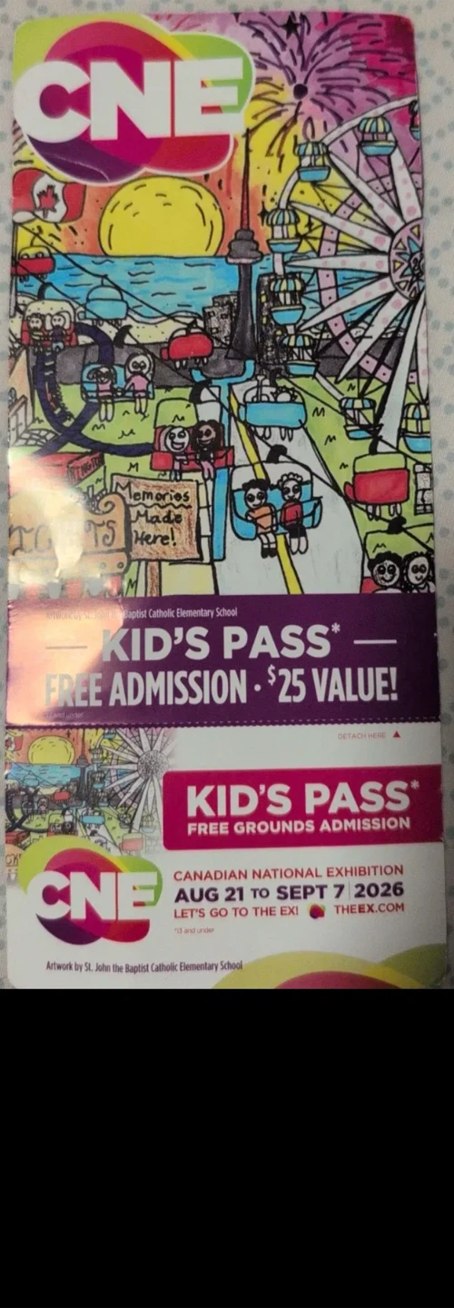CNE  2 Kid's Pass - Free Grounds Admission 2026