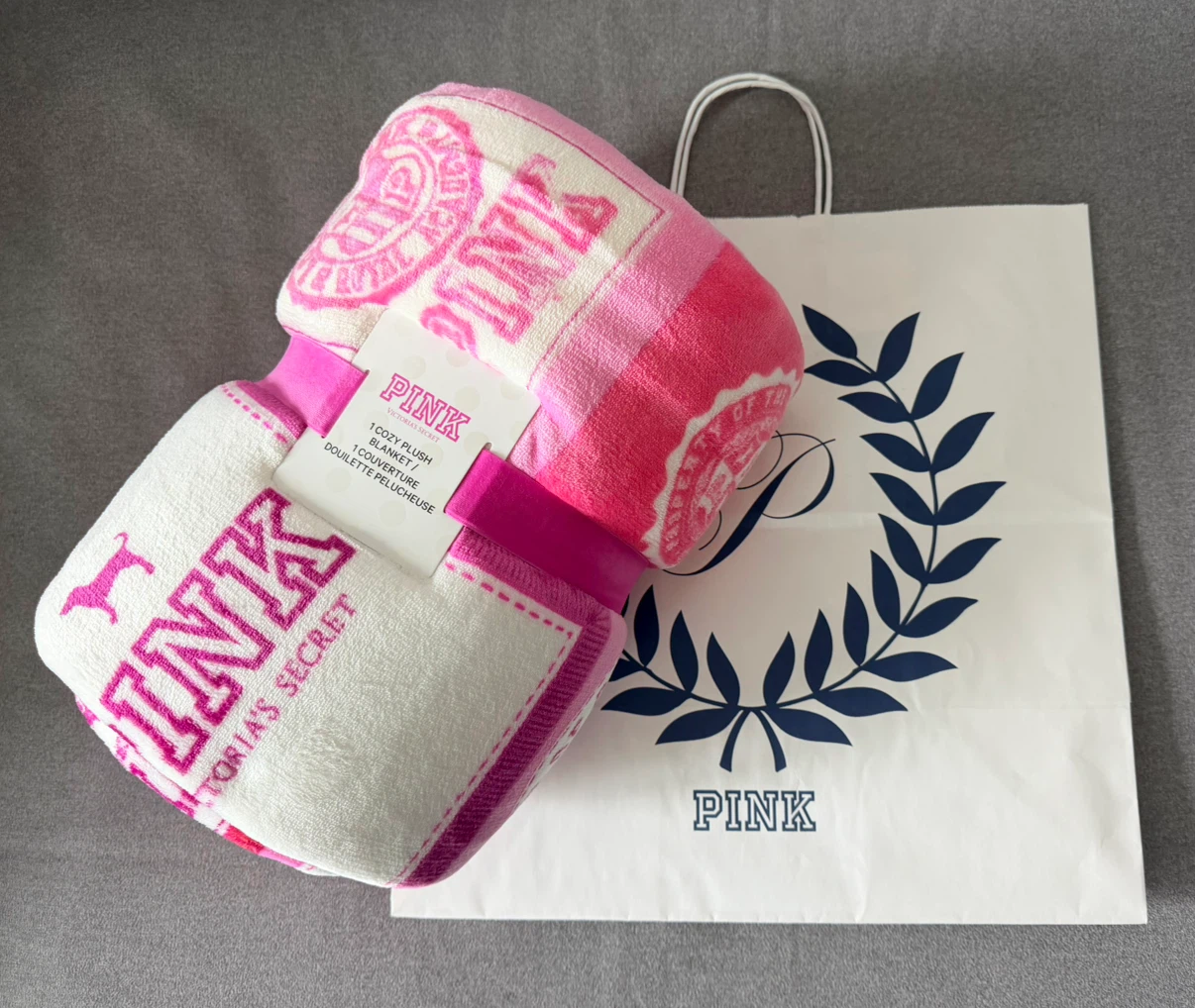 NEW Victoria's Secret Pink Cozy Plush Throw Blanket