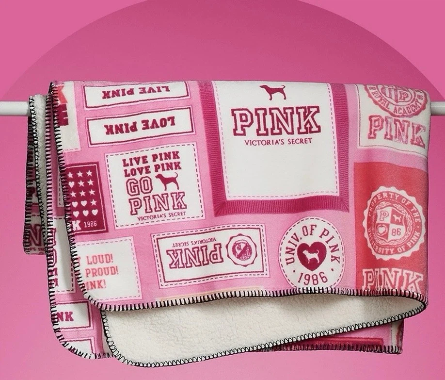 NEW Victoria's Secret Pink Cozy Plush Throw Blanket - photo 4