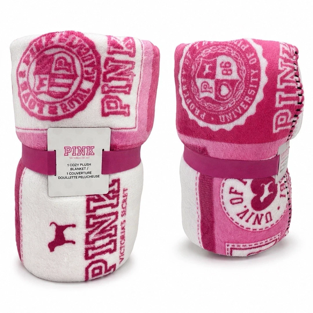NEW Victoria's Secret Pink Cozy Plush Throw Blanket - photo 5