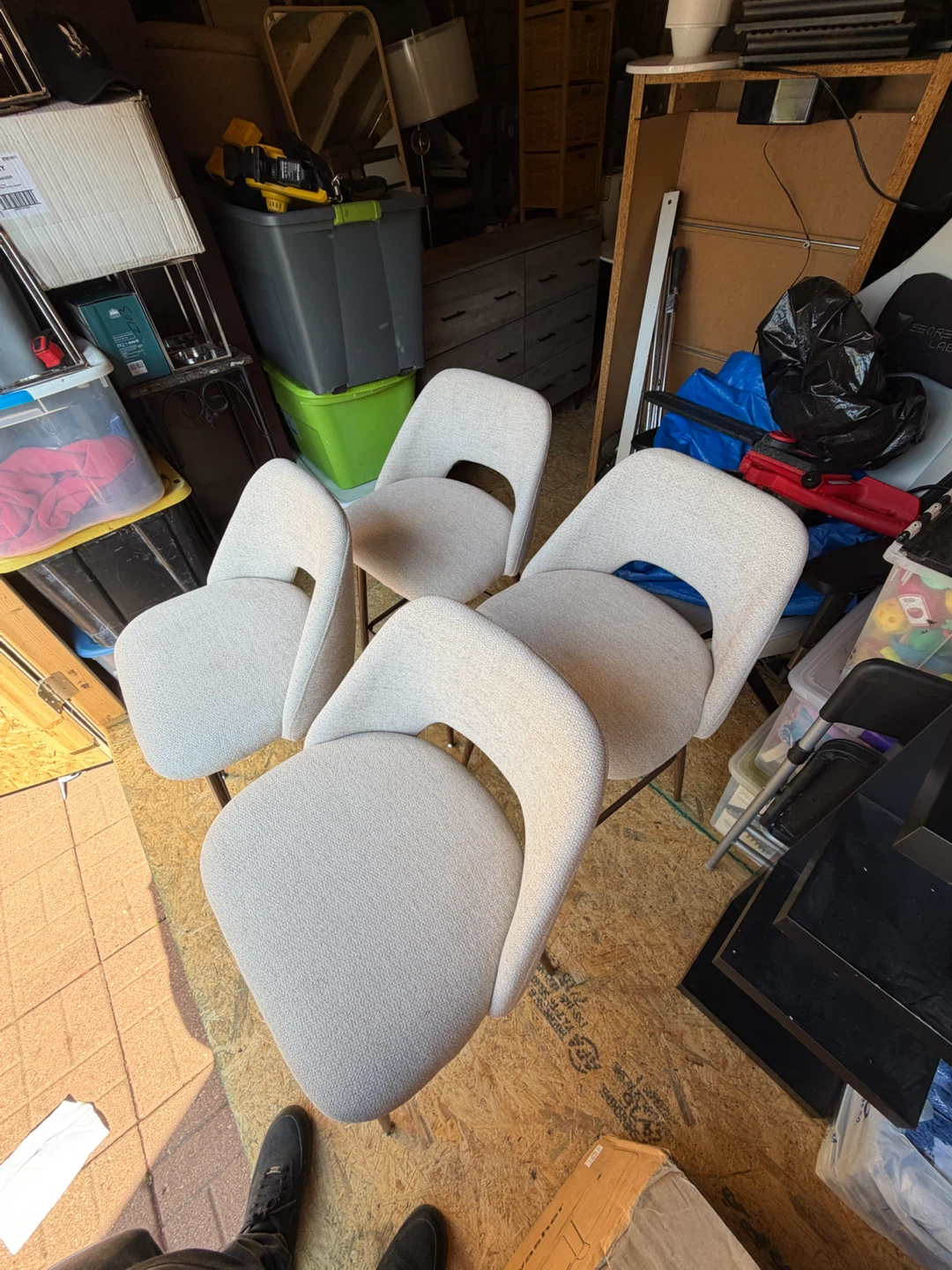Set of 4 Modern Upholstered Bar Stools - photo 2