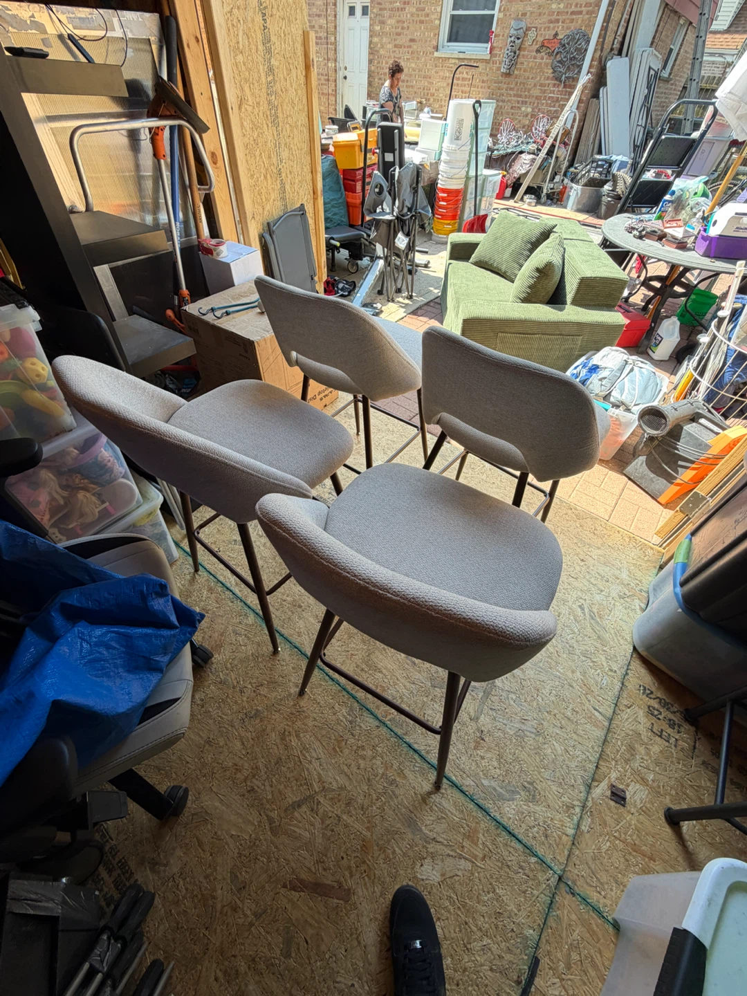 Set of 4 Modern Upholstered Bar Stools - photo 5