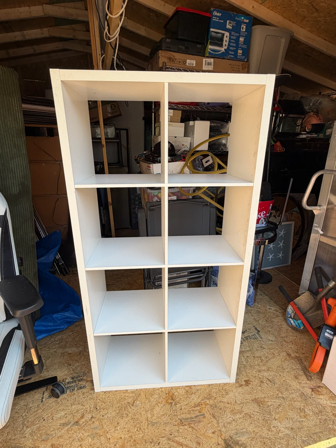 White 8-Cube Storage Shelf