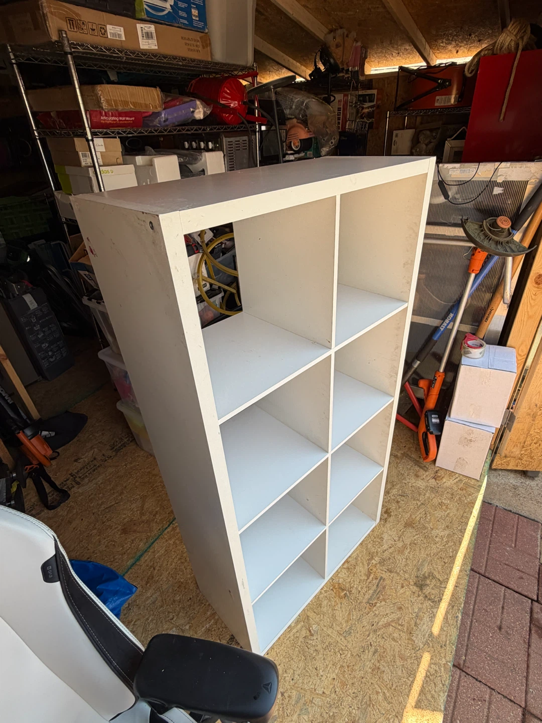 White 8-Cube Storage Shelf - photo 2