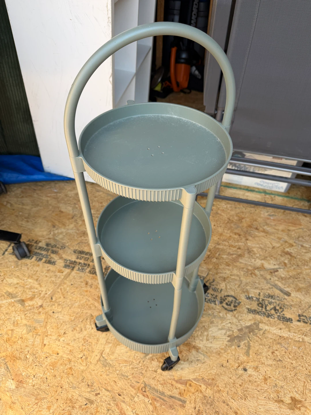 Sage Green Rolling Utility Cart