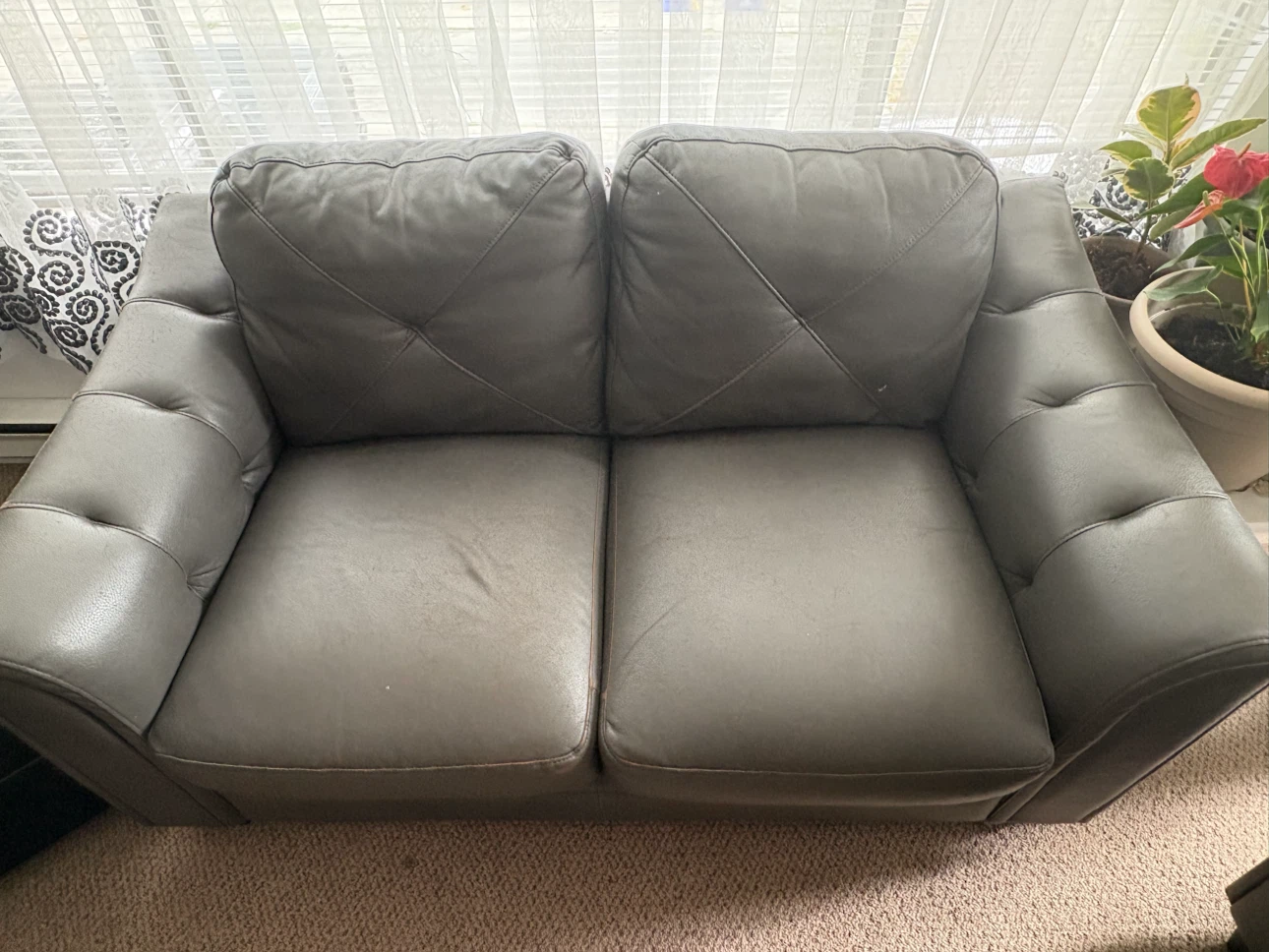 Gray Leather couches